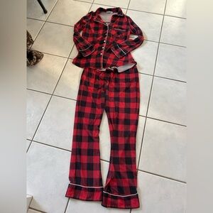Red and Black Checkered Women’s Pajama Set